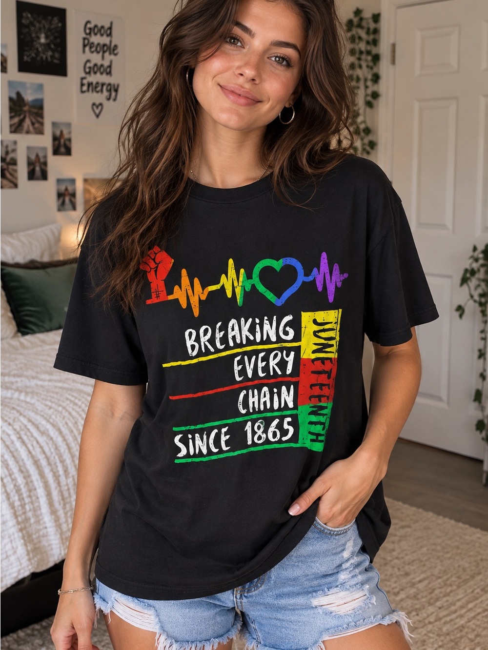 198 Black Juneteenth Graphic Tee - Breaking Every Chain